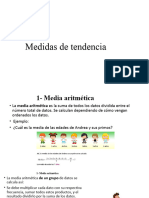 EC1 Medidas de Tendencia Central para Datos Agrupados y No Agrupados MEDIA MEDIANA Y MODA