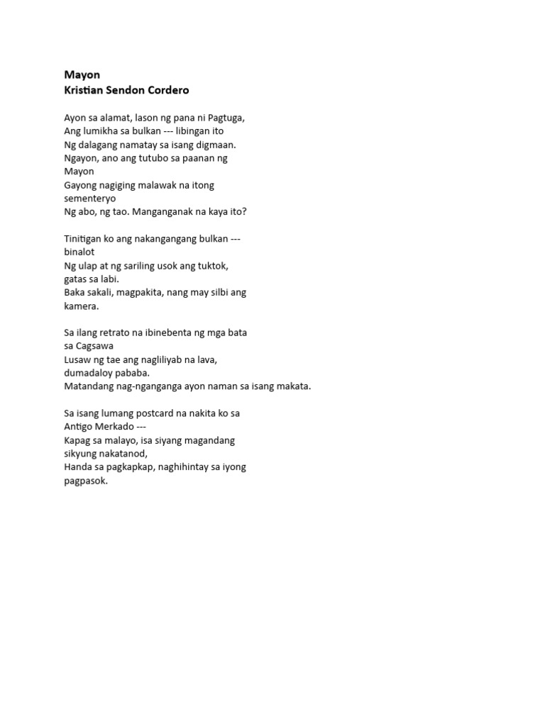Mayon | PDF