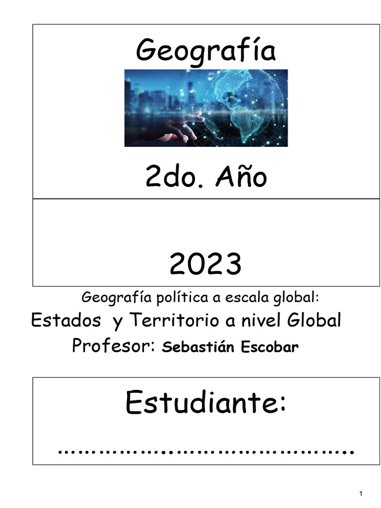 Cuadernillo Geografía 2 Año 2023 | PDF