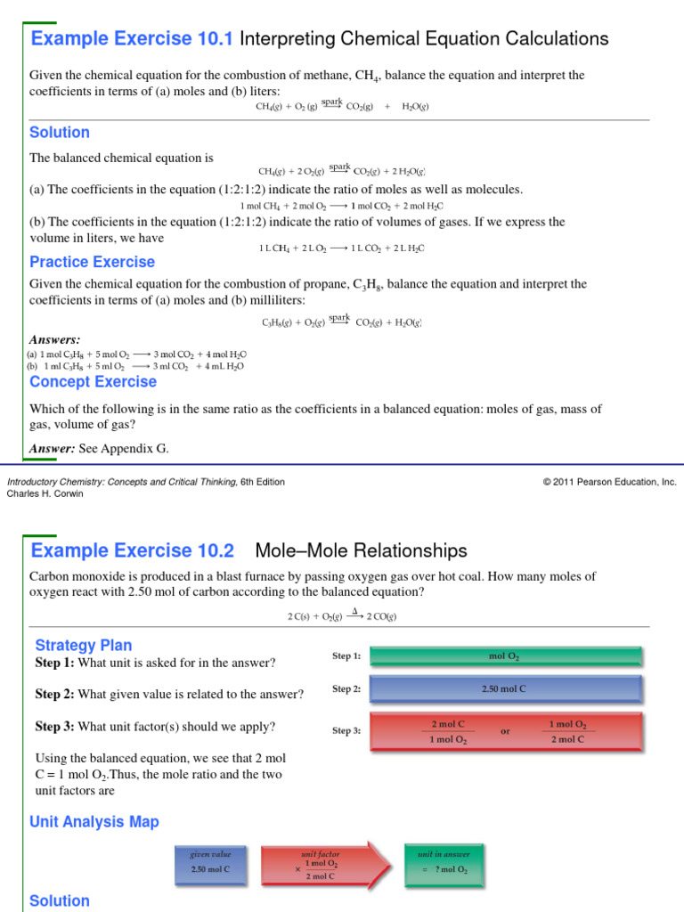 10 Worked Examples | PDF | Stoichiometry | Mole (Unit)