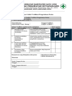 Ceklist Verifikasi Pengetahuan Pasien