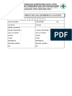 Form Monitoring Pemberian Anestesi