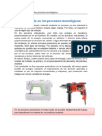 La Energía en Los Procesos Tecnológicos