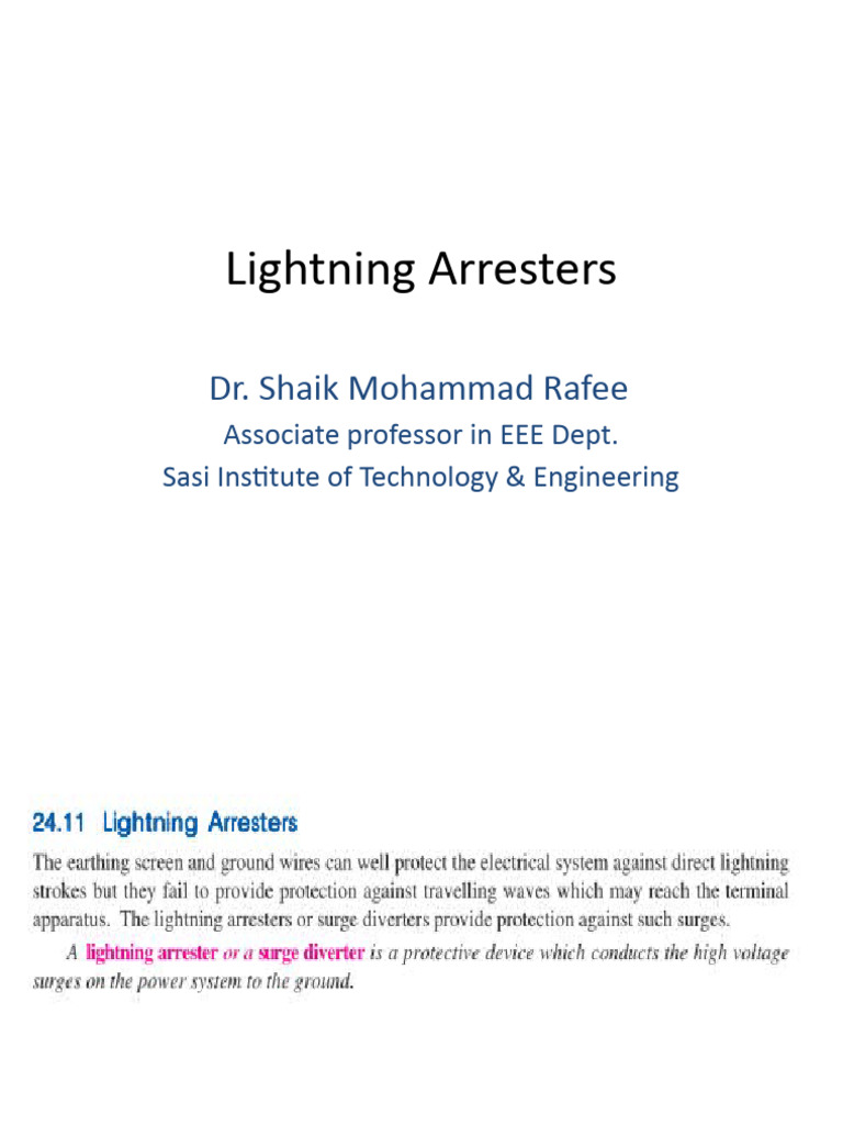 Lightning Arresters | PDF | Zinc Oxide | Metals