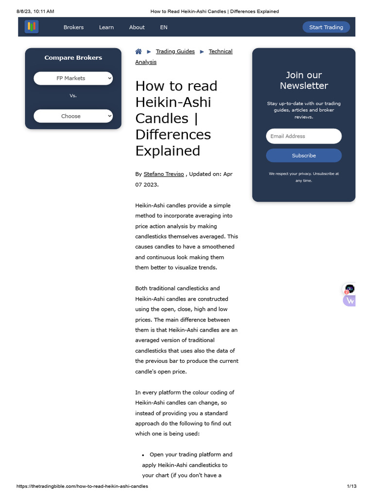 How To Read HeikinAshi Candles Differences Explained PDF