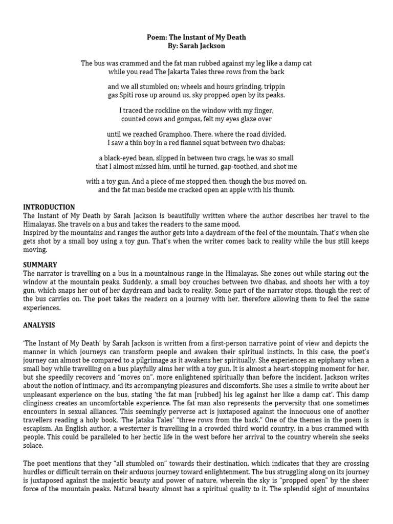 The Instant of My Death | PDF