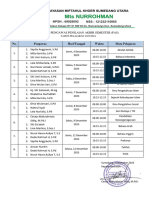 Jadwal PENGAWAS PAS 2023