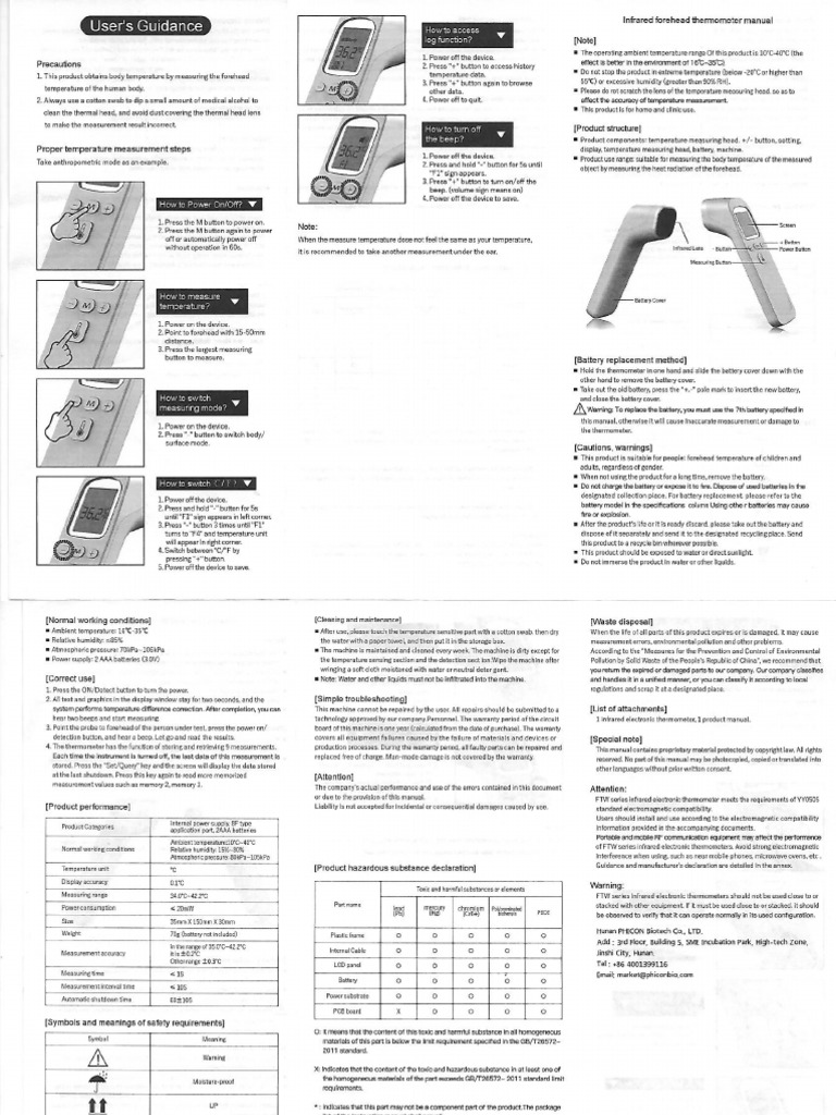 Phicon IR Thermometer Instruc PDF
