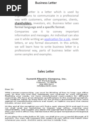 Business Letter