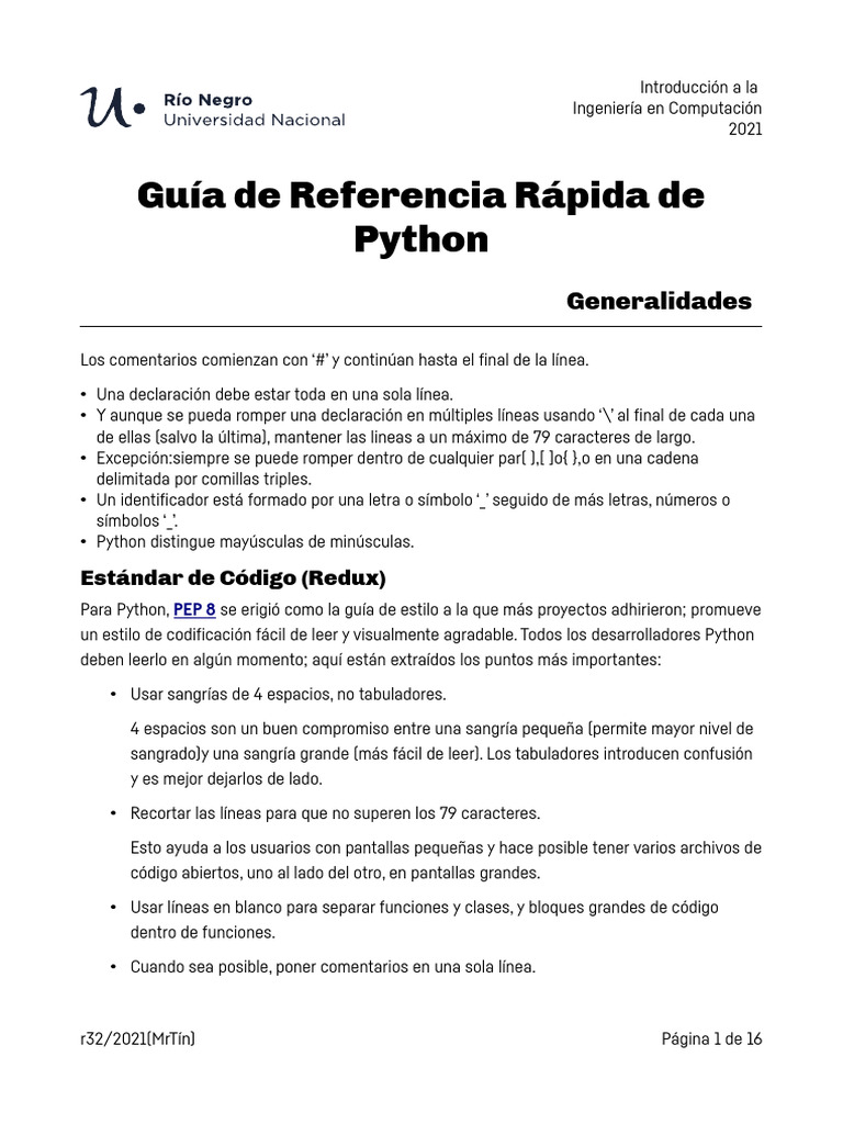 python-quick-r32 | PDF | Python (lenguaje de programación ...