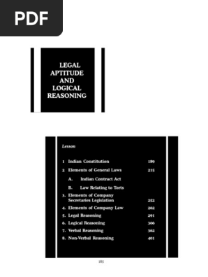 Legal Aptitude and Logical Reasoning Printable