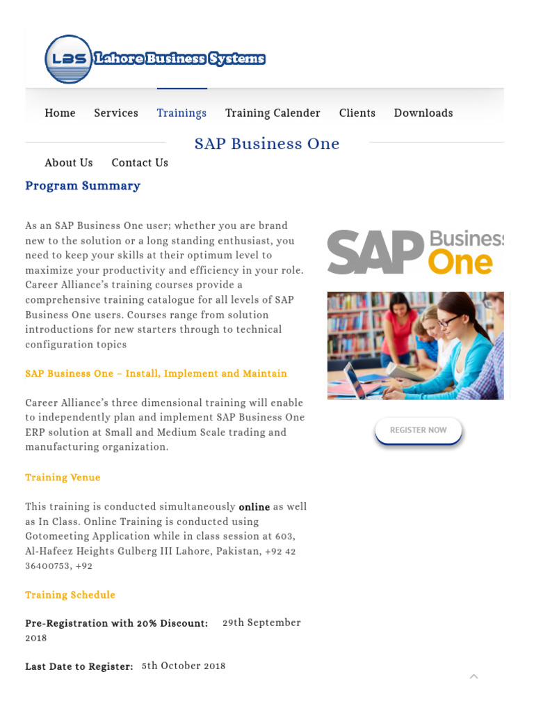 SAP Lahore Business Systems PDF Inventory Bookkeeping