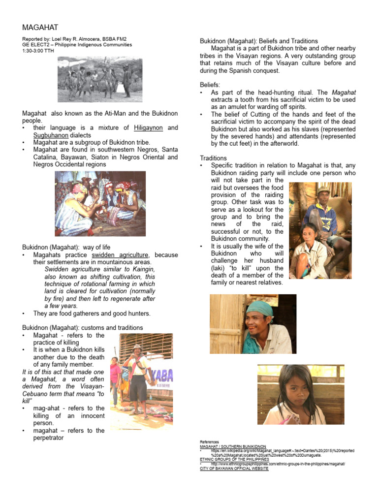 MAGAHAT Almocera-Handout | PDF | Ethnic Groups | Ethnicity