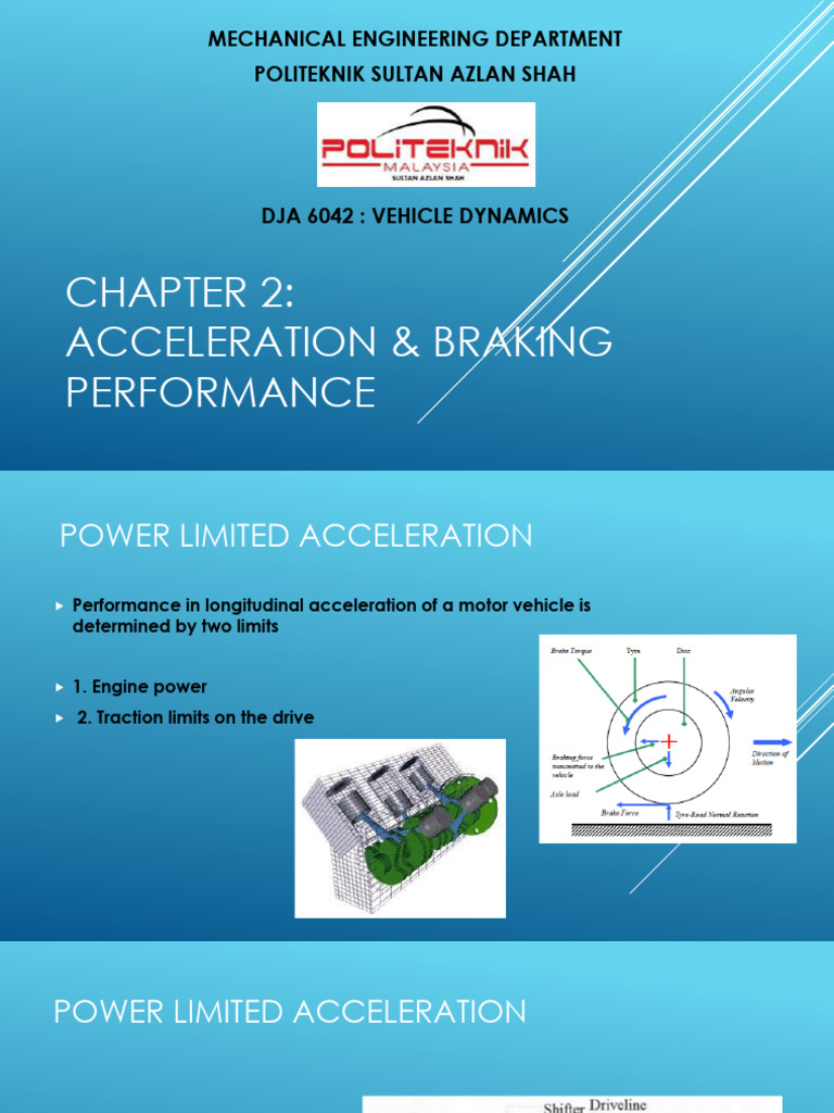 Acceleration and Braking Dynamics | PDF | Power (Physics) | Torque