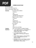 Bio-Data of Abu Nasar