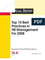 Top 10 Practices in HRM 2008