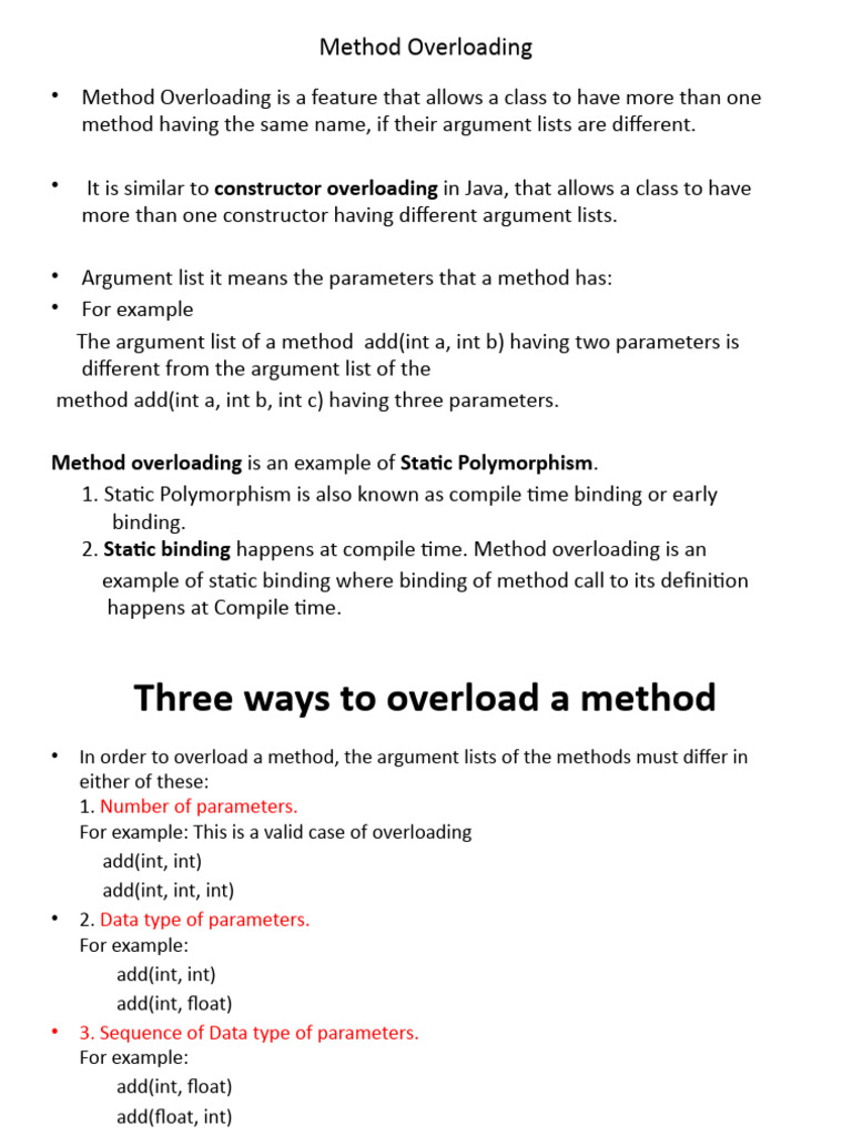 Method Constructor Overloading | PDF | Constructor (Object Oriented ...
