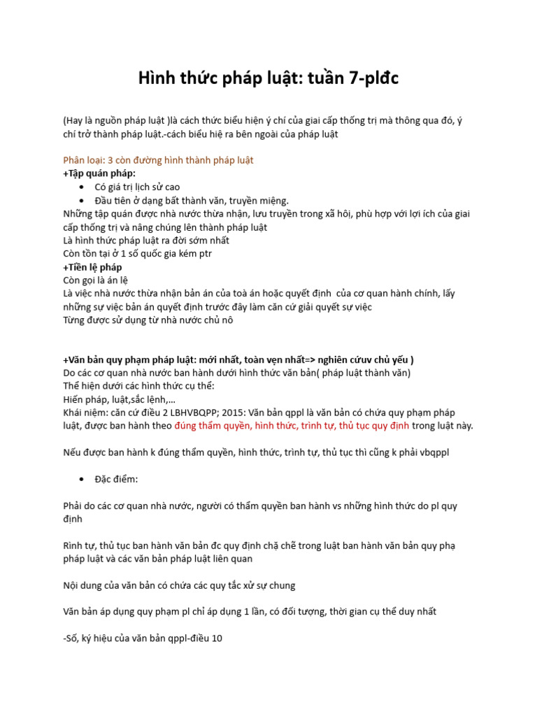 Hình thức pháp luật | PDF
