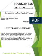 Neo Classical Theory