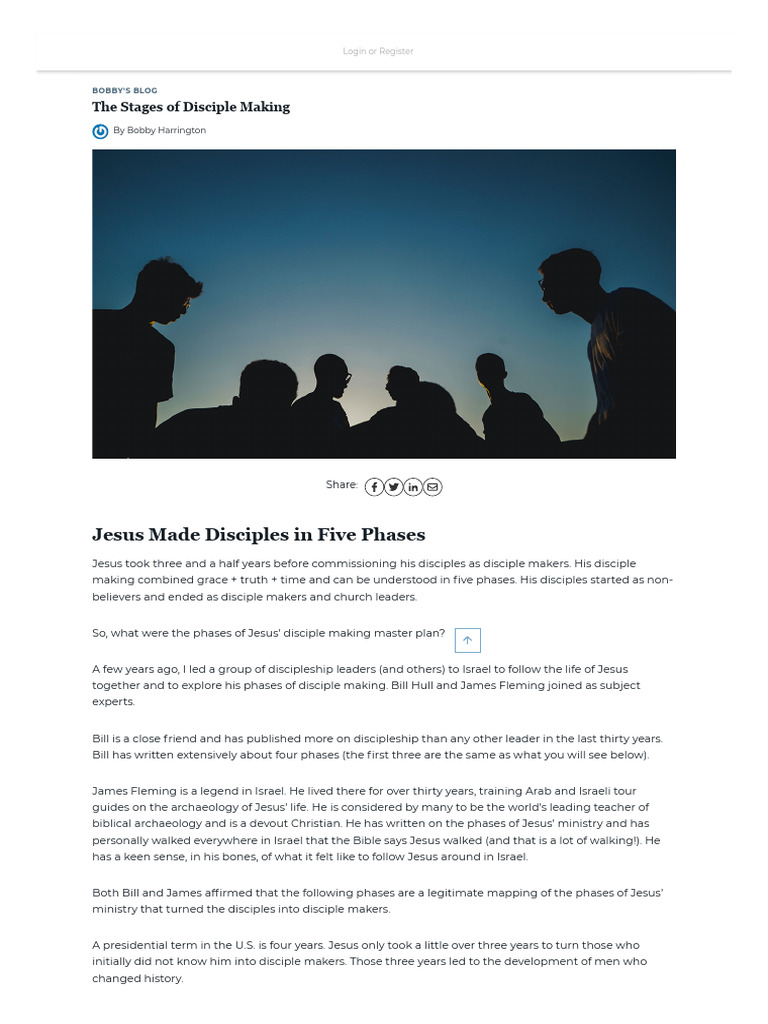 Phases of Disciple Making Process | PDF | Disciple (Christianity) | Jesus