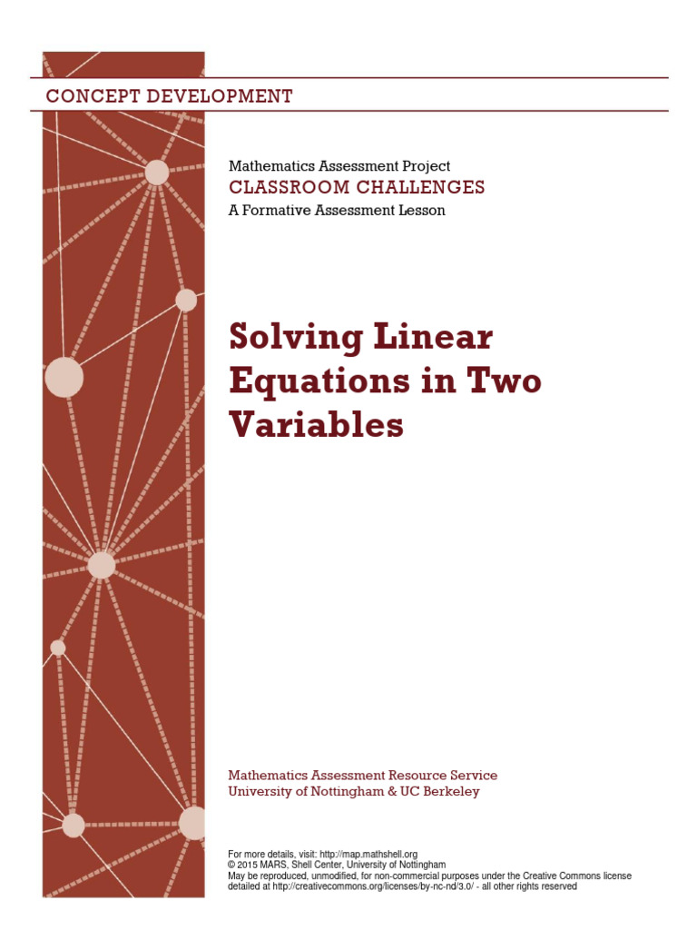 Teaching Linear Equations Strategies | PDF | Equations | System Of ...