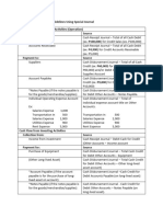 Statement of Cash Flow Guidelines Using Special Journal