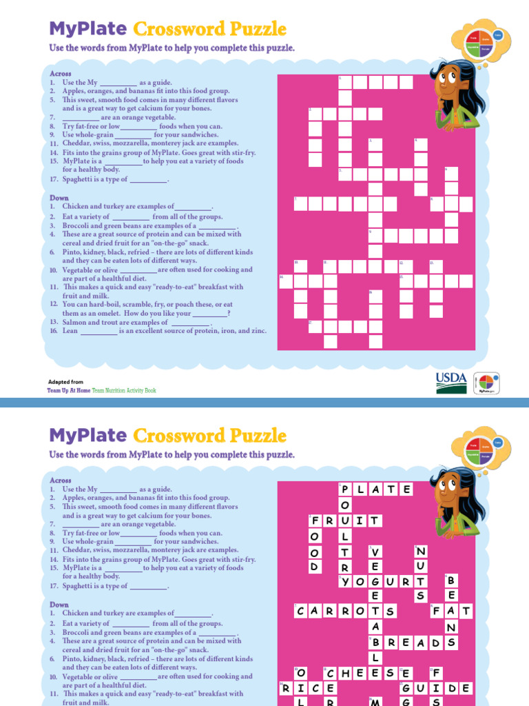 Crossword Puzzle + KEY Download Free PDF Cereals Whole Grain