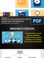 Lesson 4 - Quantitative Research Designs and Sampling Techniques
