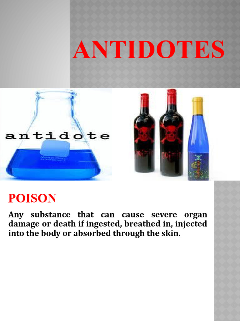 Antidotes for Poisoning Explained | PDF | Cyanide | Iron