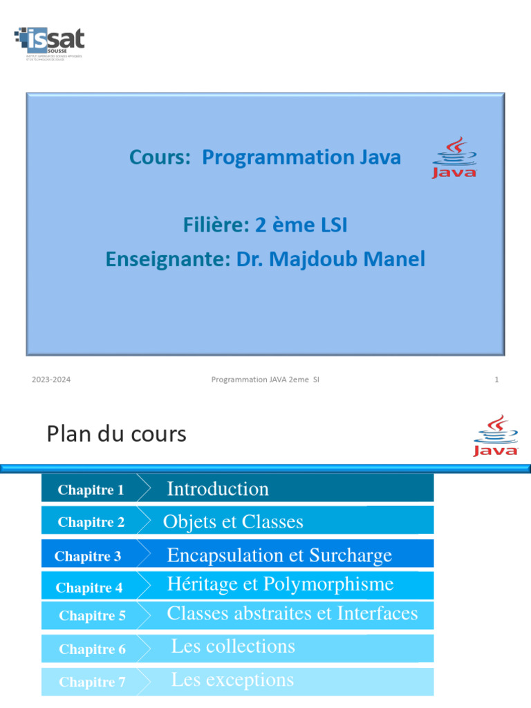 Programmation Java : Classes et Interfaces | PDF | Classe (informatique ...