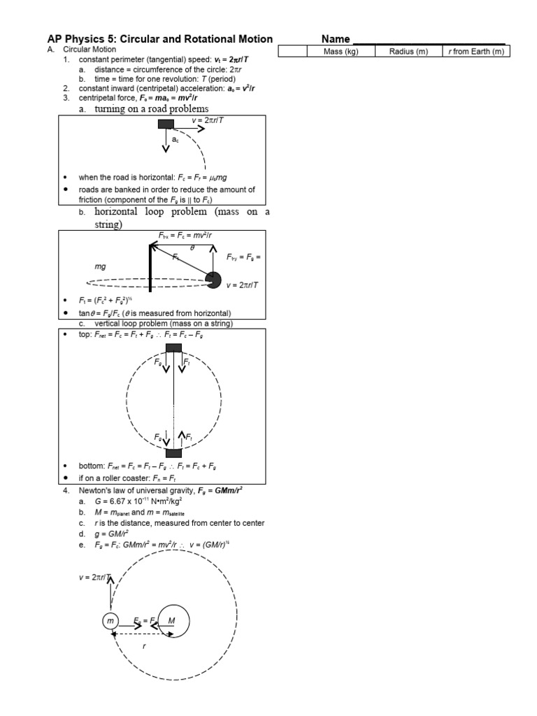 Circular motion PDF
