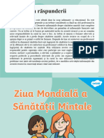 Ziua Mondiala A Sanatatii Mintale Prezentare Powerpoint Caf - Ver - 2