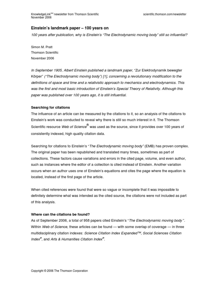 Einstein S 100 Yrs Of Paper Submission Albert Einstein Citation