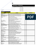 Technical Report Checklist - MARINE ENGINES