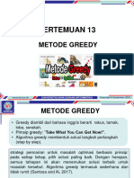 Pertemuan 13: Metode Greedy