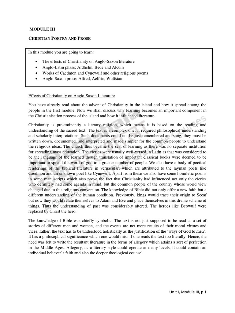 3 - CHRISTIAN POETRY AND PROSE Epathshala PDF | PDF | Shadrach, Meshach ...