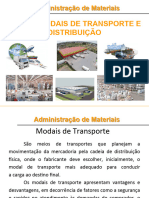 Aula 7 - Administração de Materiais - Modais de Transportes e Distribuição