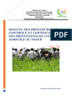 Manuel Des Procedures Conseil Agricole Niger