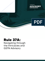 Taxmann's Analysis - Rule 37A - Navigating Through The Intricacies and GSTN Advisory