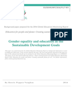 Gender Equality and Education in The Sustainable Development Goals