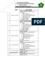 Jadwal Pas I