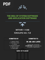 The Idea of System Software and Application Software