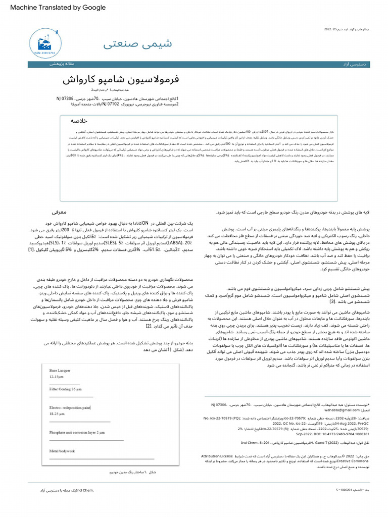 Car Wash Shampoo Formulations PDF