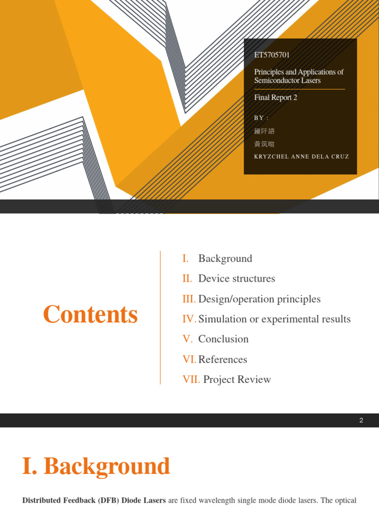 Final Project Presentation | PDF | Laser Diode | Laser