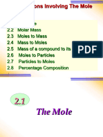 Science 9 Quarter 2 Mole Calculations Percentage Composition