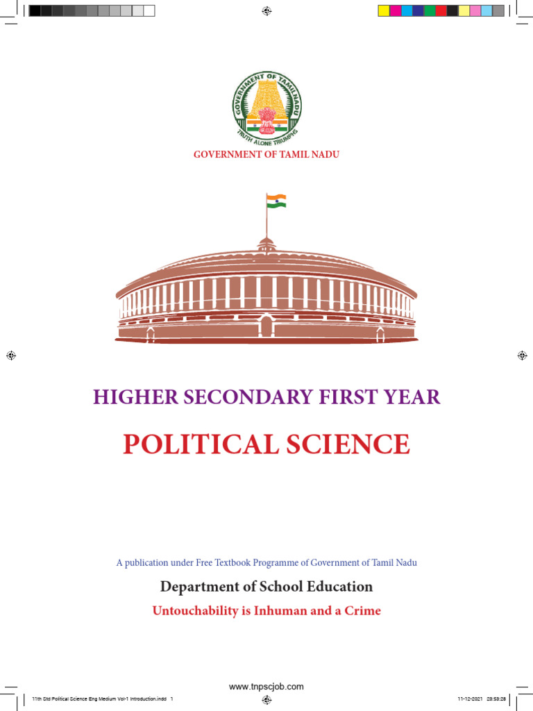 11th STD Political Science EM - V22 | PDF