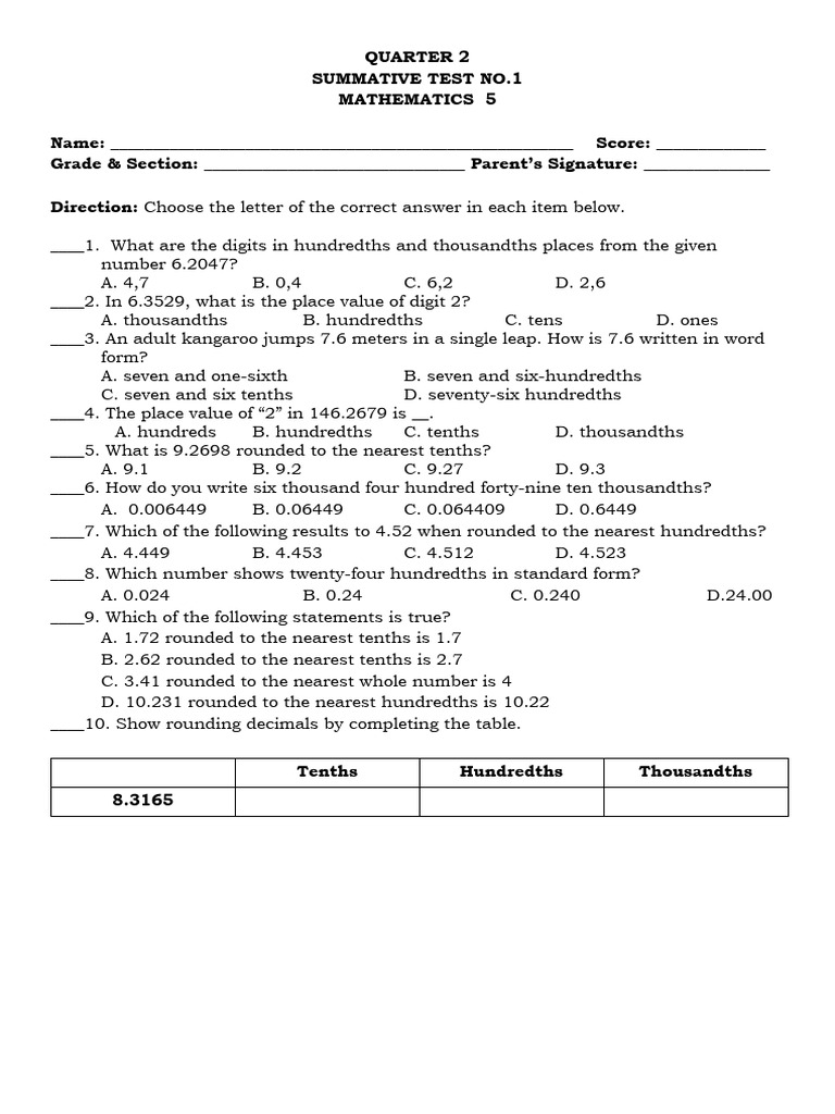 Mathematics ST1 | PDF | Numbers | Mathematics