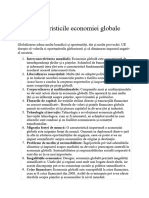 Caracteristicile Economiei Globale