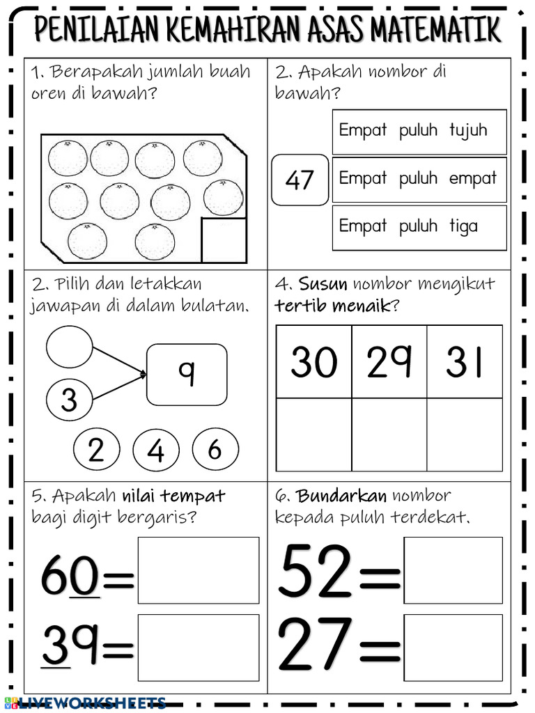 Math Tahun 1 Ulangkaji 1 Pdf