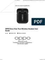 Manual OPPO Enco Free True Wireless Headset User Guide - Manuales +